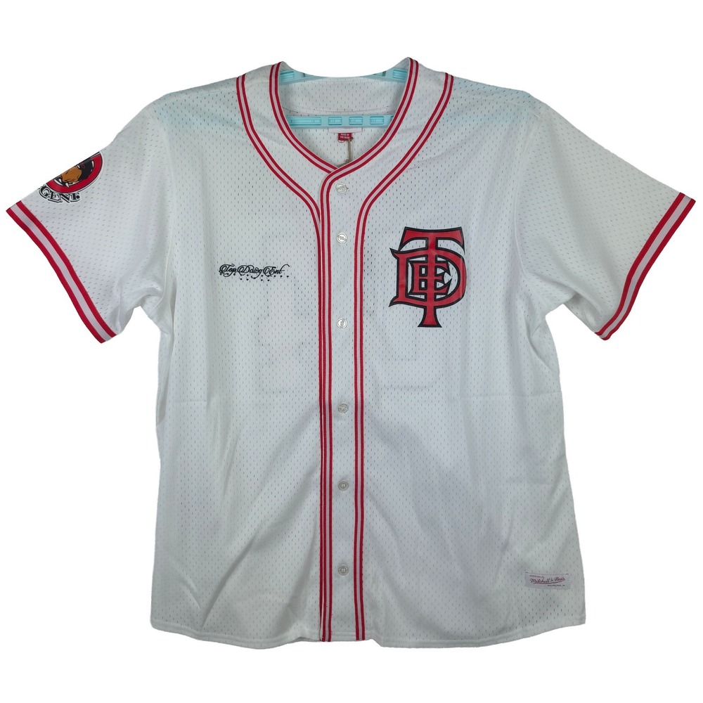 Kendrick Lamar Top Dawg Ent. Mitchell & Ness 3XL XXXL Baseball Jersey White NWT